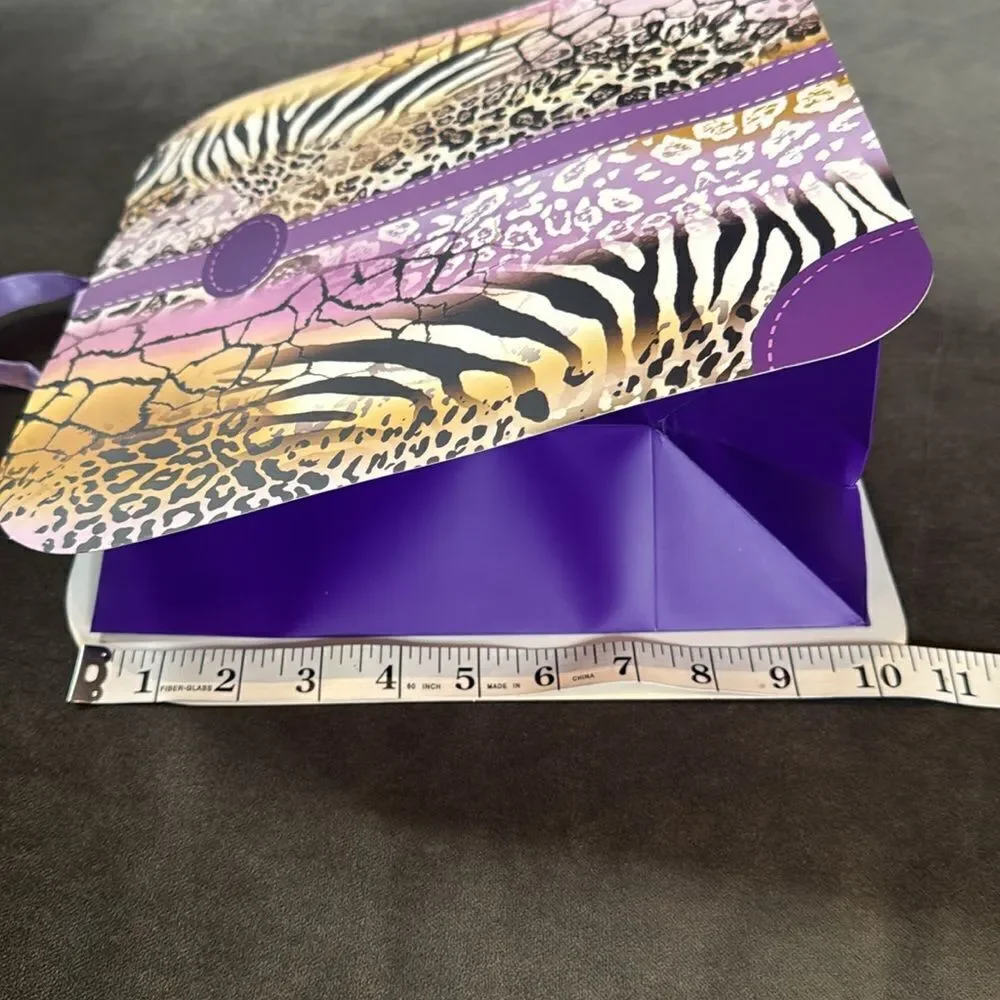Jungle Themed Handbag Gift Bags 12 Pack Ribbon Handles 4 Designs NEW